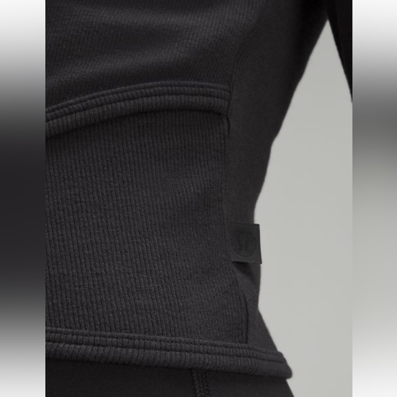 Wrap-Front Ribbed Long Sleeve Top - Picture 4 of 9